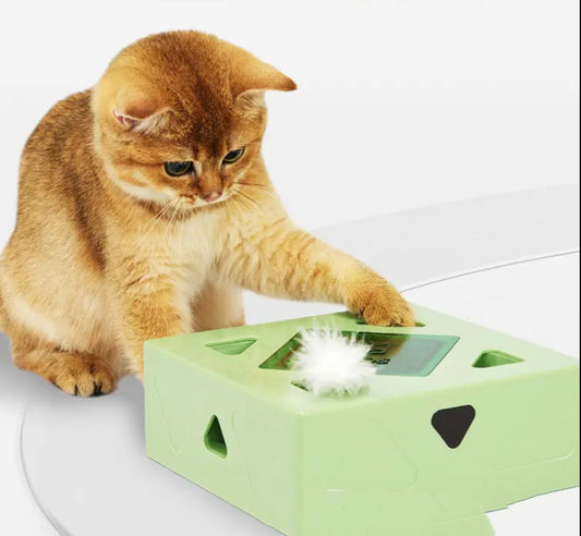 Cat Toys, Interactive Automatic 7 Holes Mice Whack-A-Mole, Ultra Fun Smart Teaser Toy for Indoor Cats, USB Rechargeable