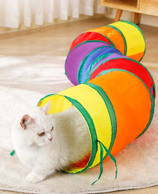 Cat Tubes and Tunnels Collapsible，Interactive Cat Toy