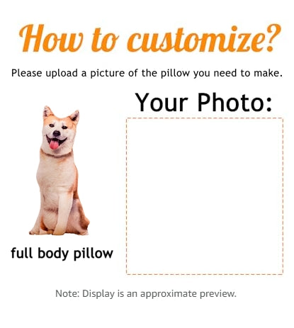 Custom Pet Pillow, Customized Ugly Pillows without White Edges,Custom Stuffed Animals of Your Pets,Dog Cat Funny Pillows for Your Friends Personalized Gift