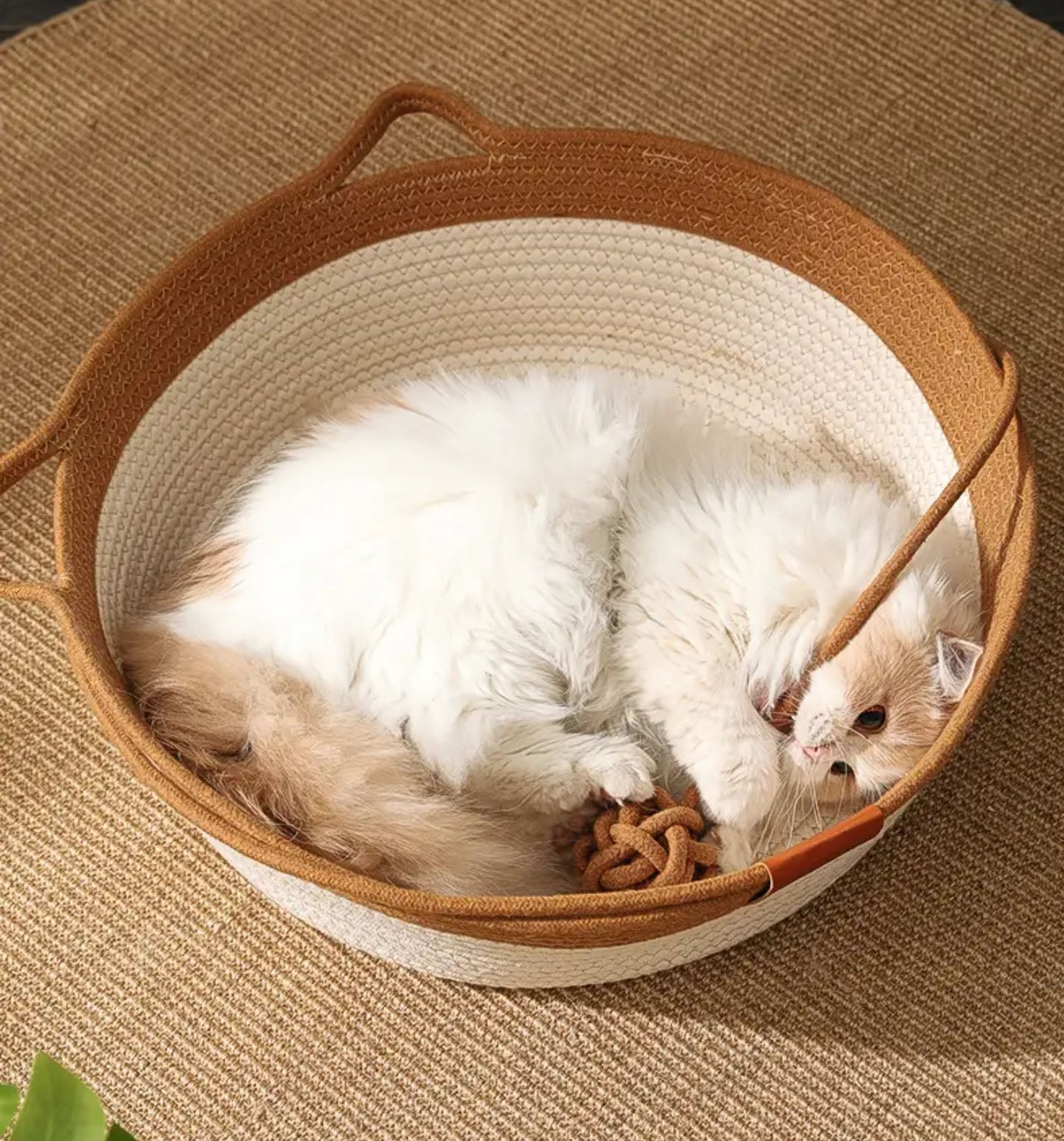 Handwoven Cotton Rope Cat Bed