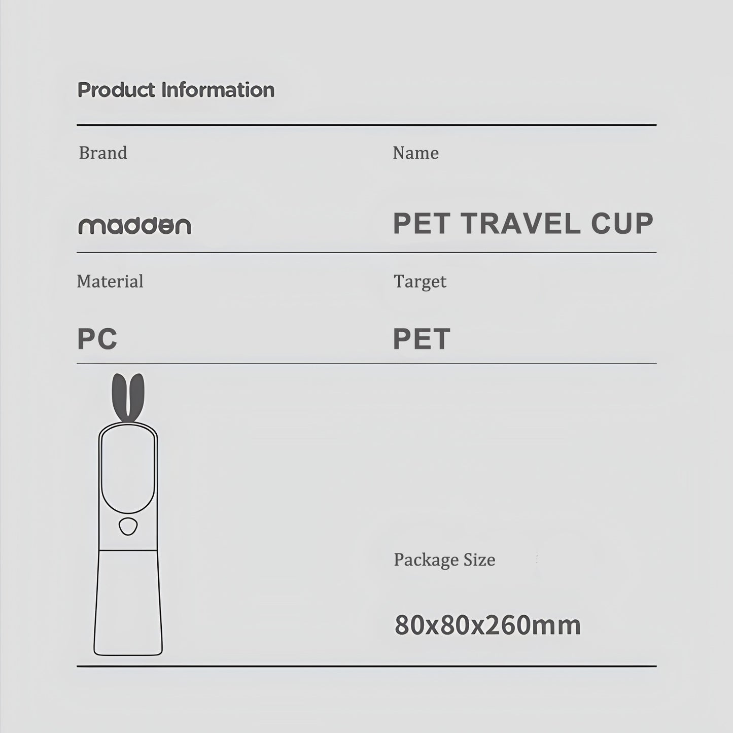 Pet Travel Cup