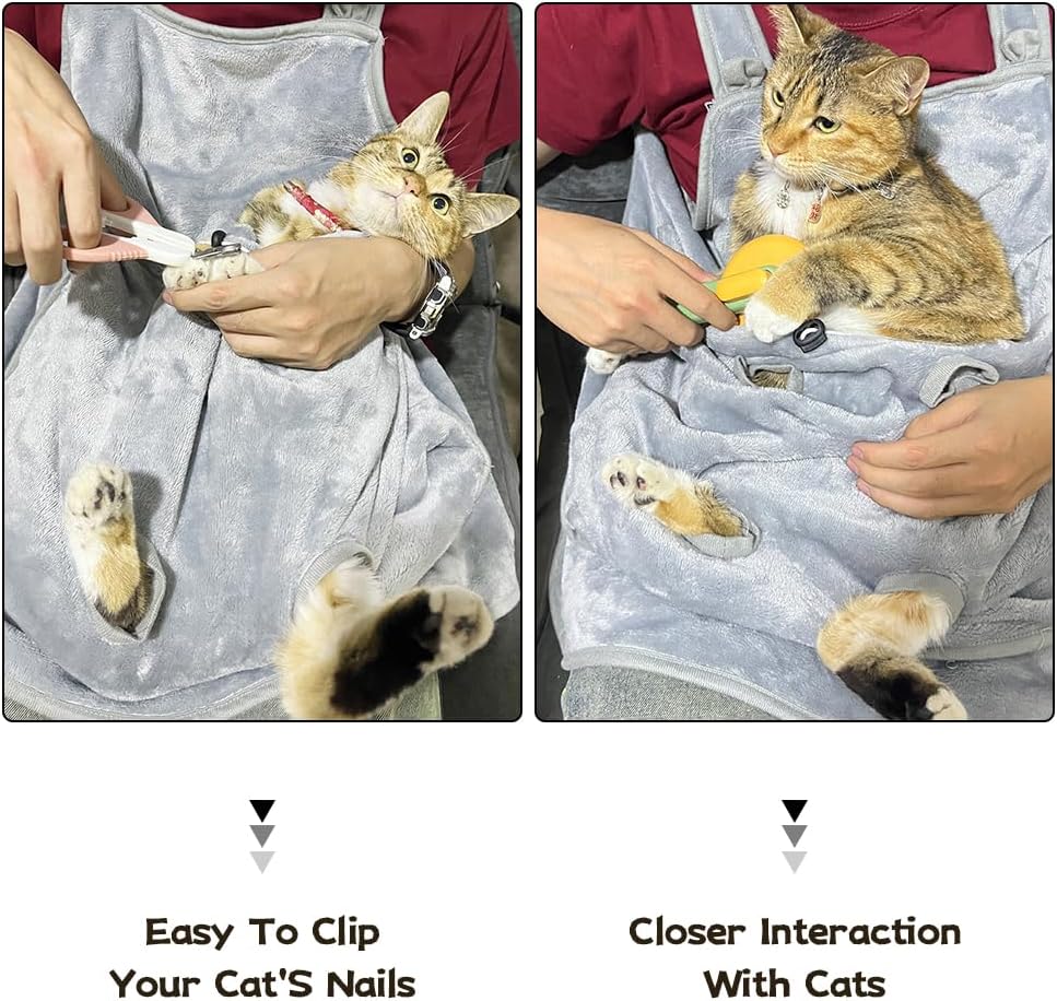 Adjustable Cat Apron Carrier with Holes for Small Sized Animals