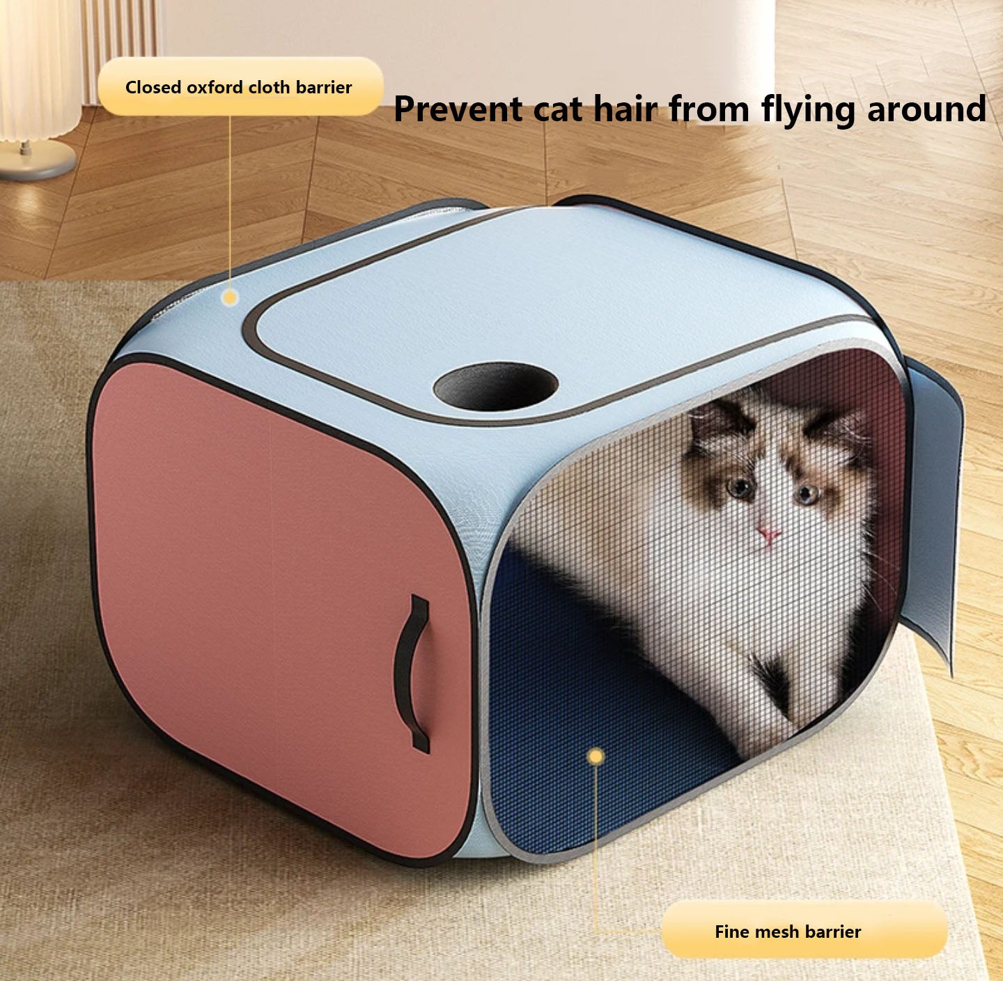 Cat Drying Box | Anti-Hair Flying | Portable Foldable Cat Drying Room