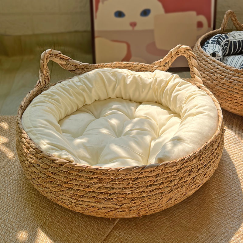 Four-Season Universal Vine Weave Cat Bed